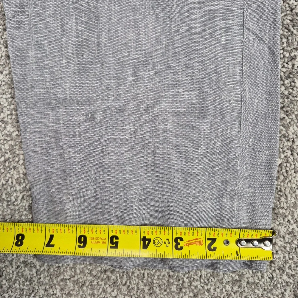 Banana Republic 100% Linen Dress Pants Mens 32x27 Gray Modern Slim Fit